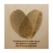 Vingerafdruk op hout