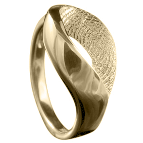 Gouden vingerafdruk ring 11,5mm