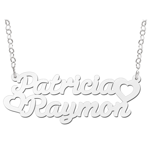 Zilveren naamketting model Patricia-Raymon Names4ever