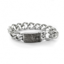 RVS armband met vingerafdruk 28x16mm