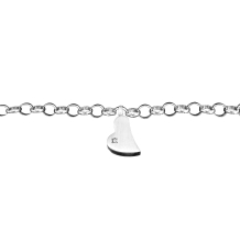 Zilveren armband met as in hart met schroefdopje en zirkonia