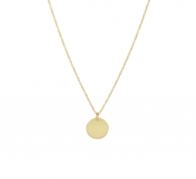 Geelgouden ketting met rondje 8,5mm