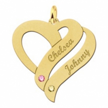 Ketting hanger Goud met geboortestenen