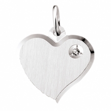 Ketting hanger hart sierlijk met zirkonia steen