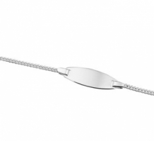 Ovaal zilver baby armbandje met naam