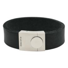 Dacaya armband Bulls Eye Magnus bruin met zilverkleurig slot