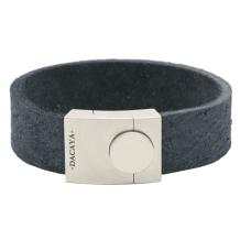 Dacaya armband Bulls Eye Naut donkerblauw met zilverkleurig slot