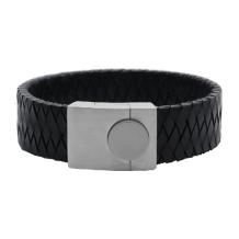 Gevlochten Dacaya armband Bulls Eye Dexter met zilverkleurig slot