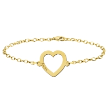 Gouden armband met hartje Names4ever