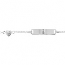 Zilveren armbandje met hartjes bedel