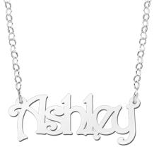 Zilveren naamketting Ashley