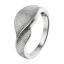 Zilveren vingerafdruk ring 8mm