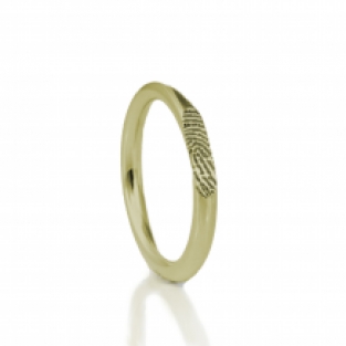 Gouden vingerafdruk ring 2,5mm