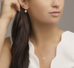 Geelgouden ketting met rondje 8,5mm