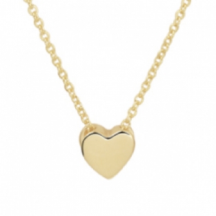 Geelgouden ketting met hart hanger