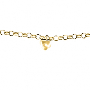 Gouden armband met as in het hartje met schroefdopje