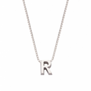 Ketting zilver met letter