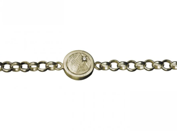 Vingerafdruk armband goud met steen 820