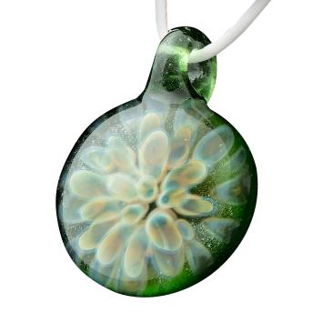 Dahlia ketting hanger groen