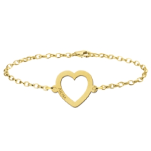 Gouden armband met hartje Names4ever