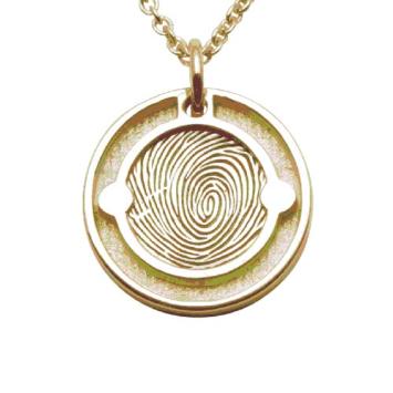 Gouden hanger met vingerafdruk Soulmate Treasure Rosie