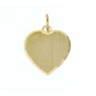 Ketting hanger hart 17x18mm Goud