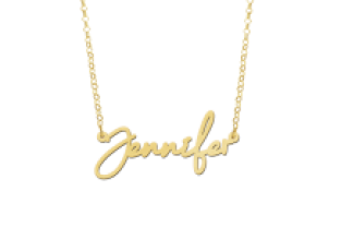 Vergulde naamketting Jennifer Names4ever