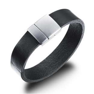 Leren armband met magneetsluiting