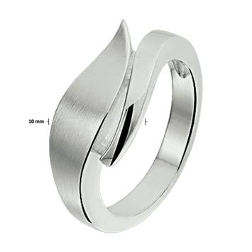 Sierlijke zilveren ring breedte