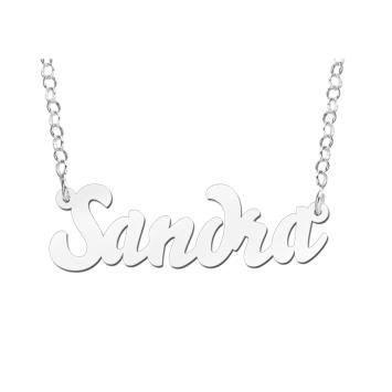 Zilveren naamketting Sandra Names4ever