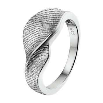 Zilveren vingerafdruk ring 8mm